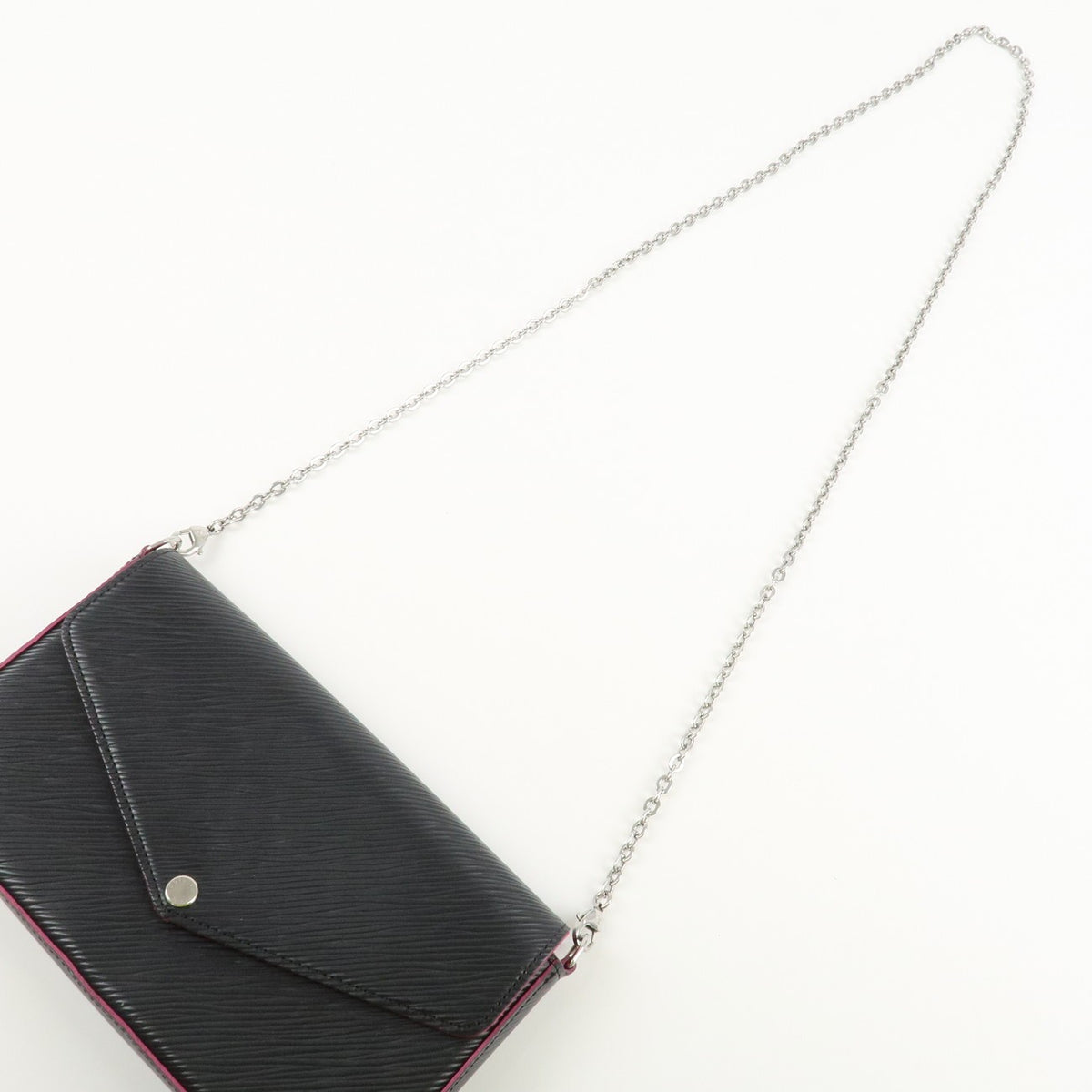 Louis Vuitton Epi Pochette Felicie Shoulder Bag Noir Pink M64579 Auth Used F/S5