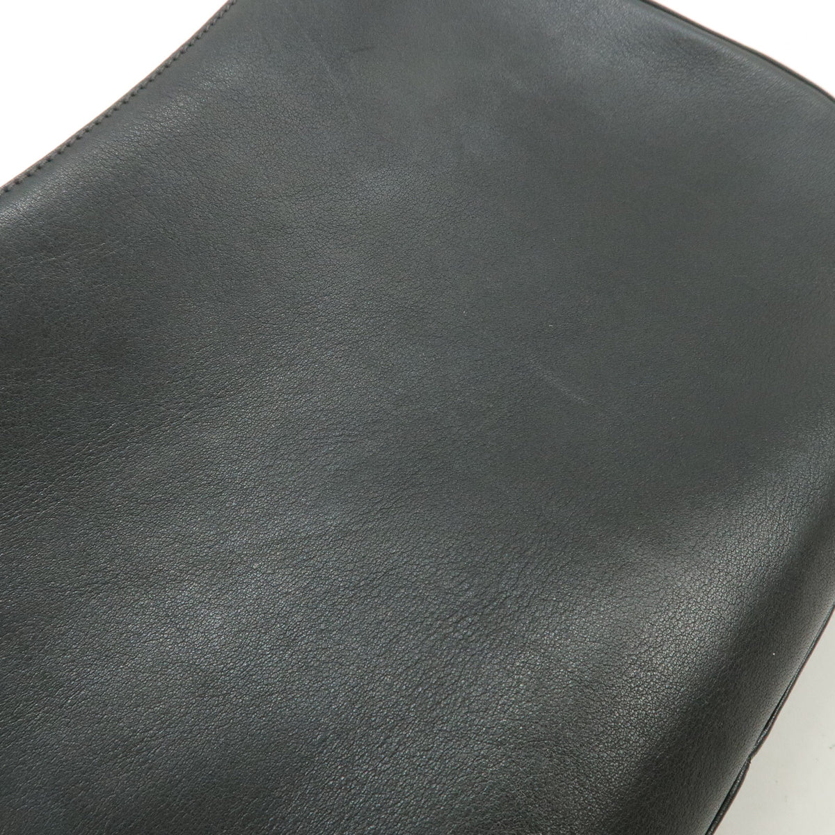 LOEWE Anagram Logo Leather Womens Shoulder Bag Handbag Black Preowned Auth10