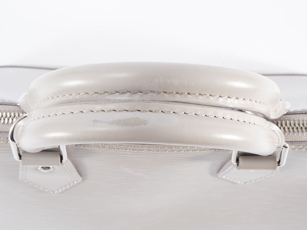 LOUIS VUITTON Alma PM Epi Leather Handbag Gres Gray OffWhite Preowned Auth4