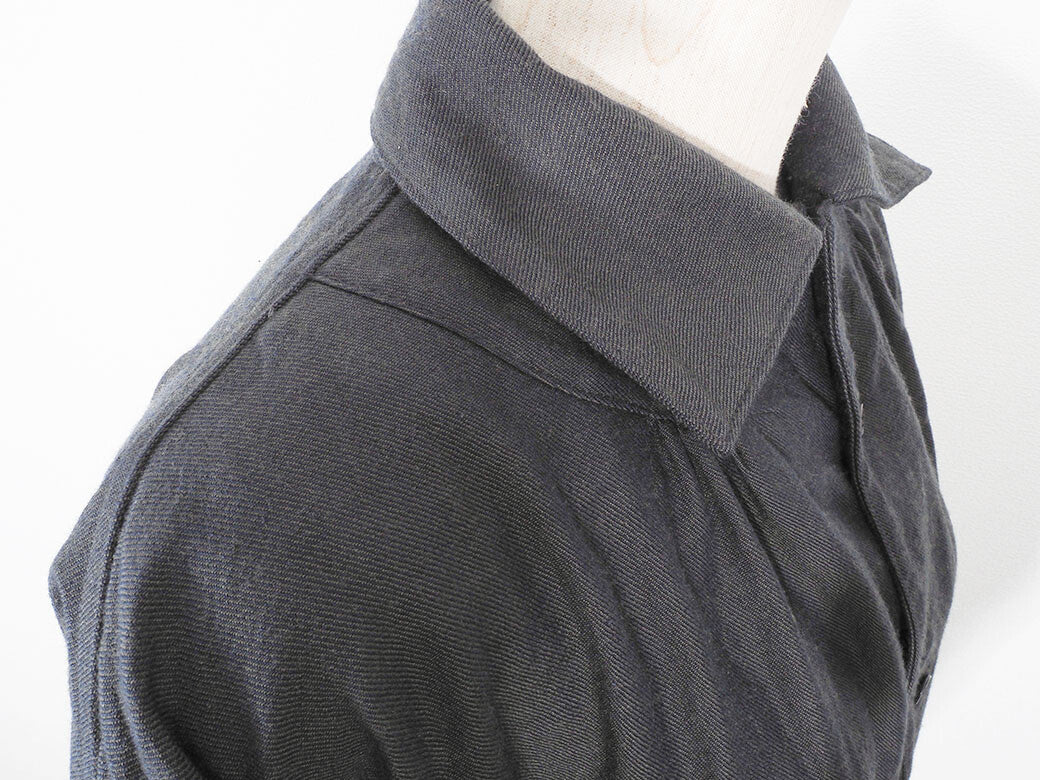 Y's Yohji Yamamoto Shirt Dress Navy YIB01027 Cotton Size 1 Long Sleeves9