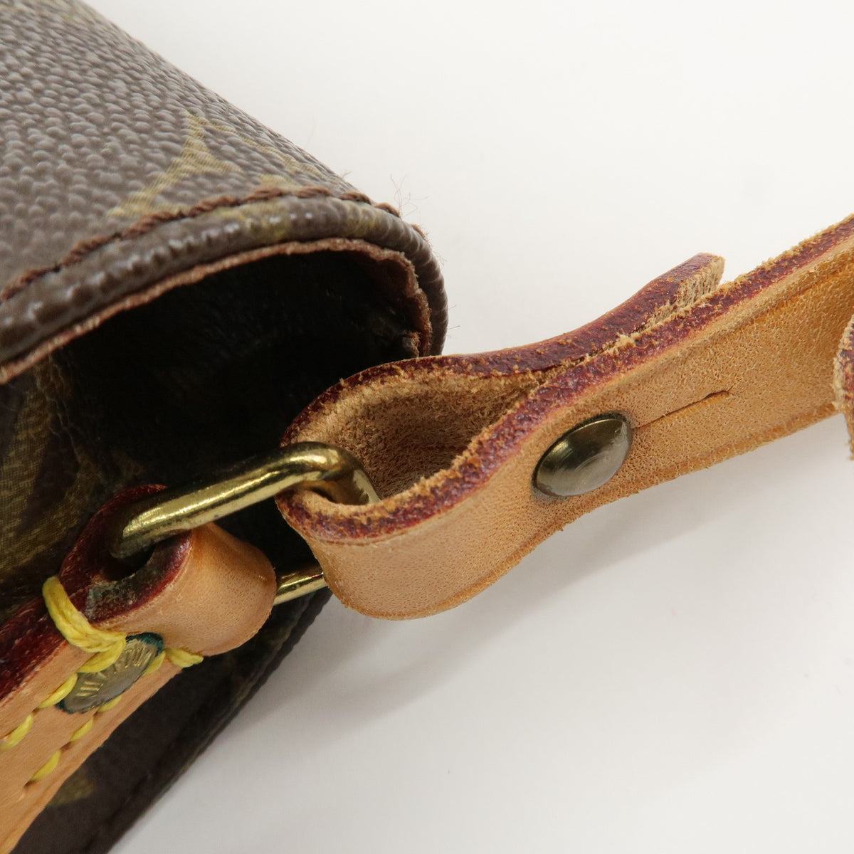 LOUIS VUITTON Mini Cartouchiere Monogram Crossbody Shoulder Bag M51254 Preowned6
