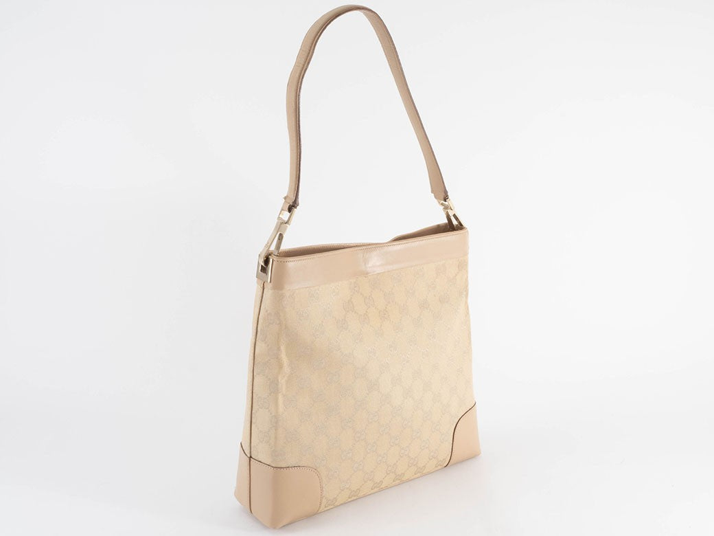 Gucci Bag GG Canvas Shoulder Bag Women's oneshoulder bag Beige Used Reuse23