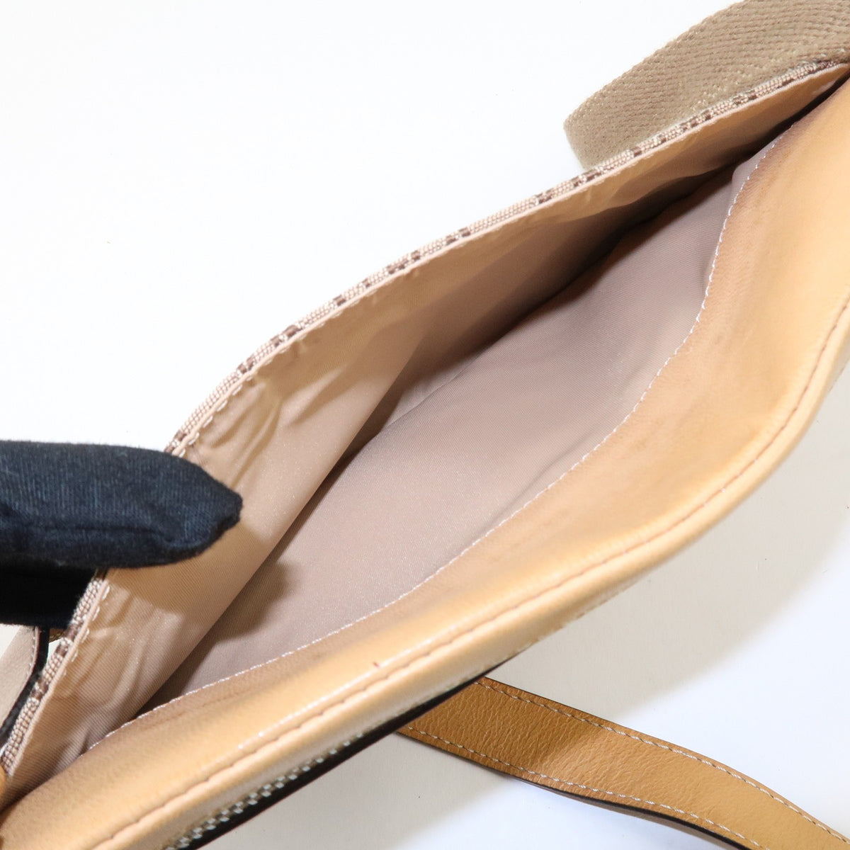 Christian Dior Street Chic Trotter Canvas Leather Shoulder Bag Preowned Auth20