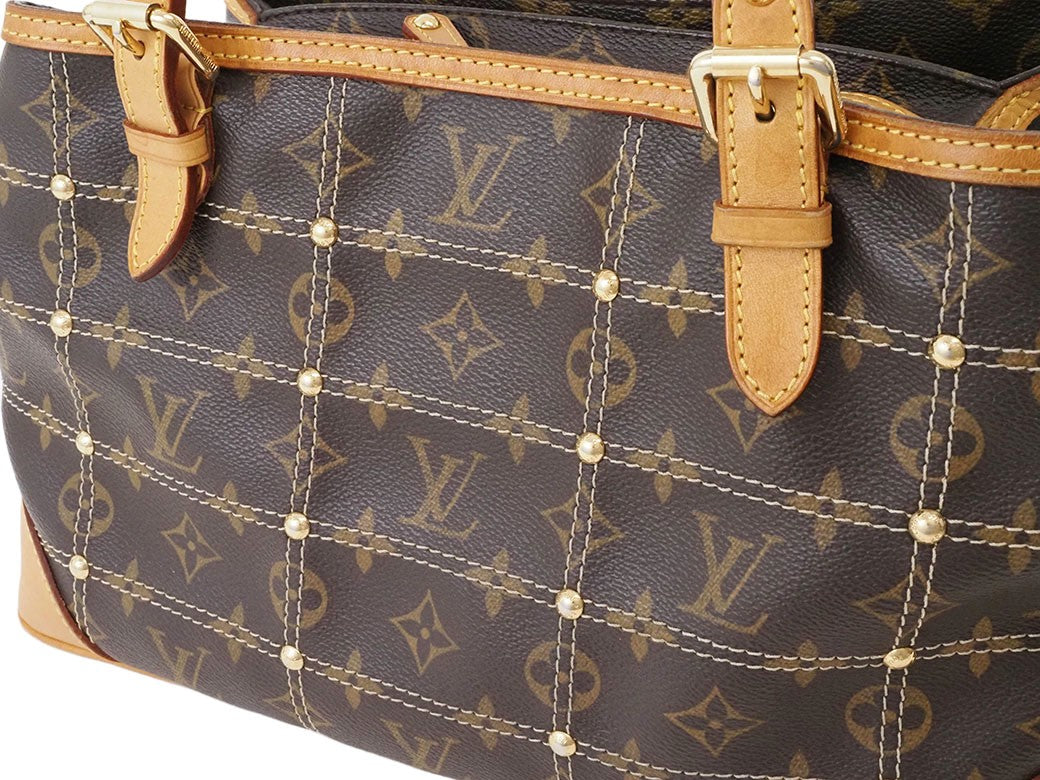 LOUIS VUITTON Handbag Monogram Rivet Tote Bag M40140 Reuse Used Preowned Auth7
