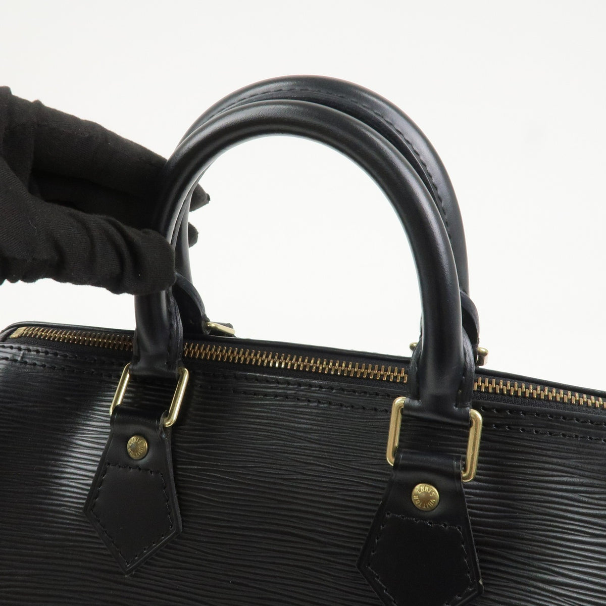 Louis Vuitton Handbag Speedy 25 Epi Leather Boston Bag Noir M59032 Used F/S5