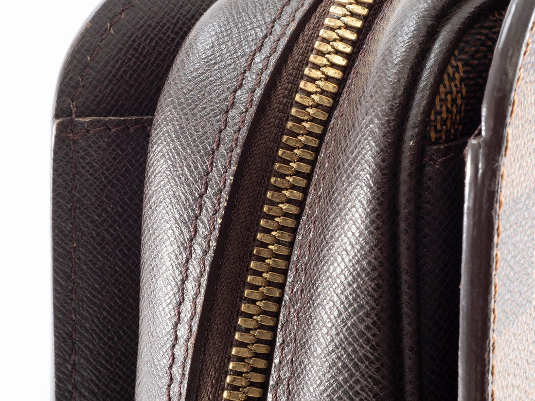 LOUIS VUITTON Triana N51155 Damier Ebene Canvas Brown Handbag Tote bag Preowned21