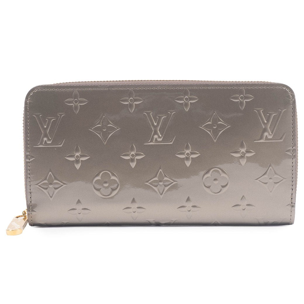 LOUIS VUITTON Zippy Wallet Vernis Champagne Metallise Gold Ziparound Preowned0