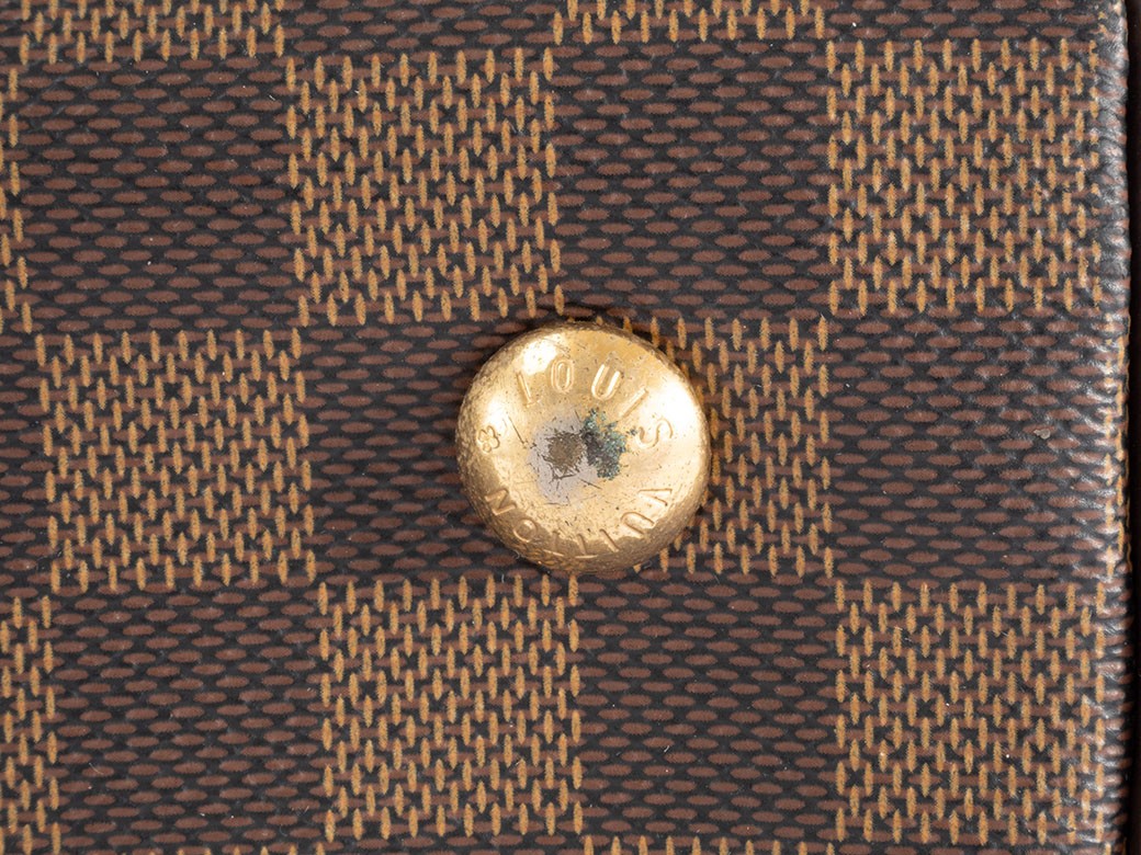 LOUIS VUITTON Duomo Damier Ebene Handbag Boston Bag Brown M60008 Preowned Auth12