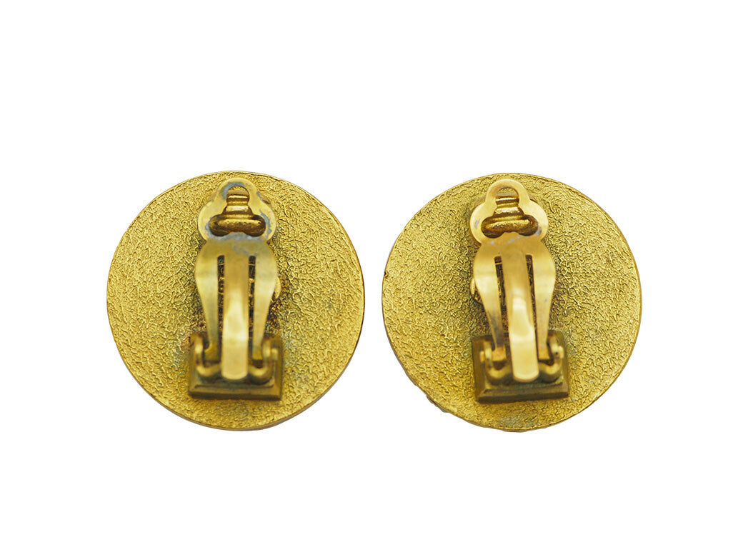 CHANEL 95P Coin motif Coco CHANEL earrings, profile Reuse Used Preowned2