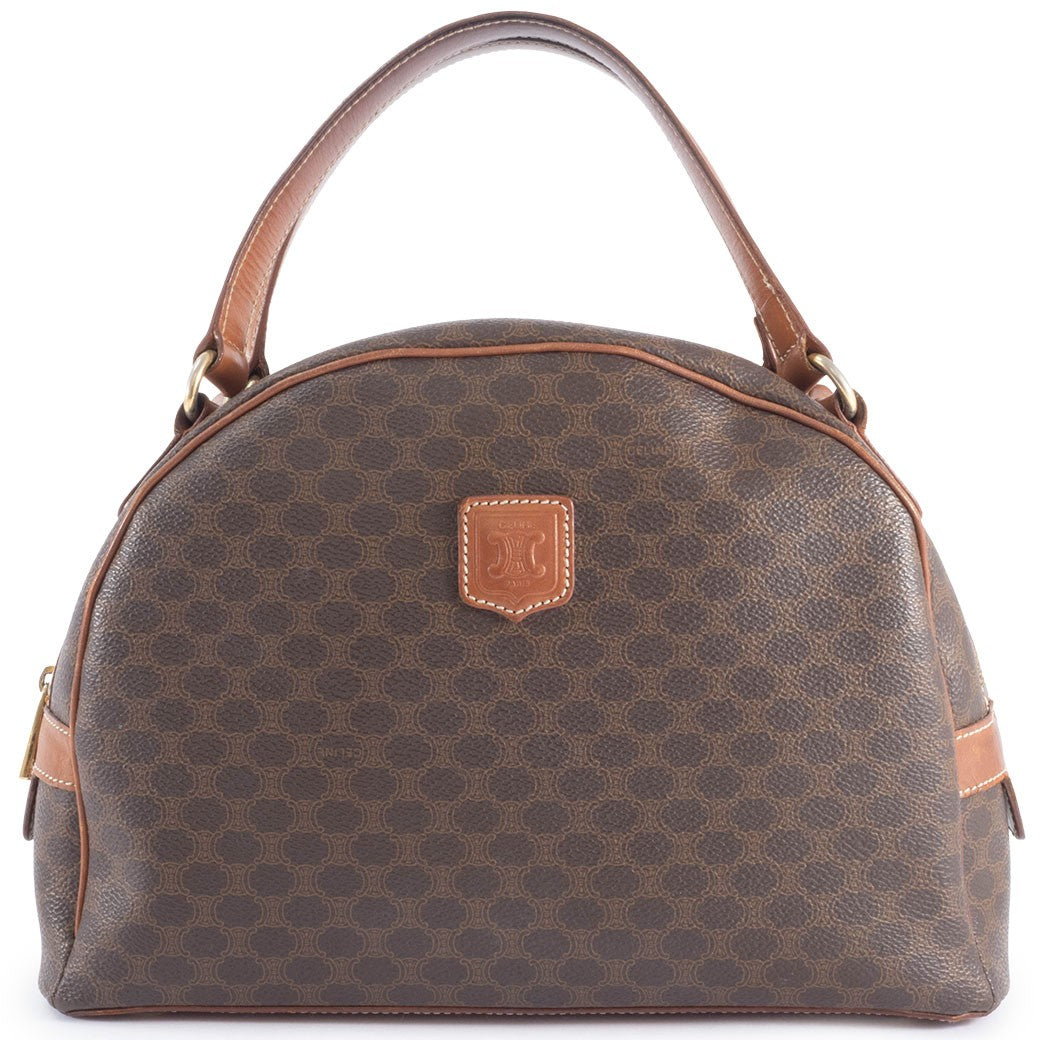 Celine Bag Macadam Handbag Brown MC97 Reuse Used Preowned0