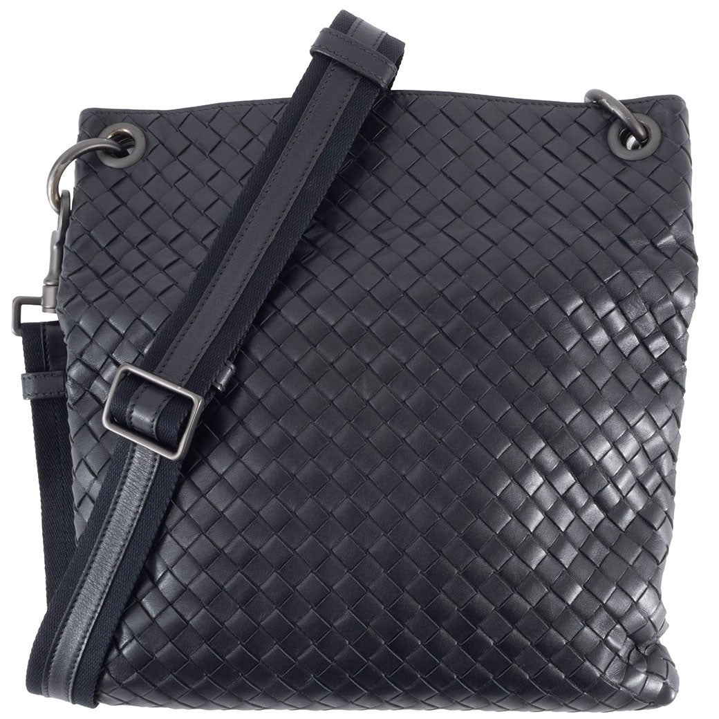 Bottega Veneta Intrecciato 172736 Leather Black Shoulder Bag Women Preowned0
