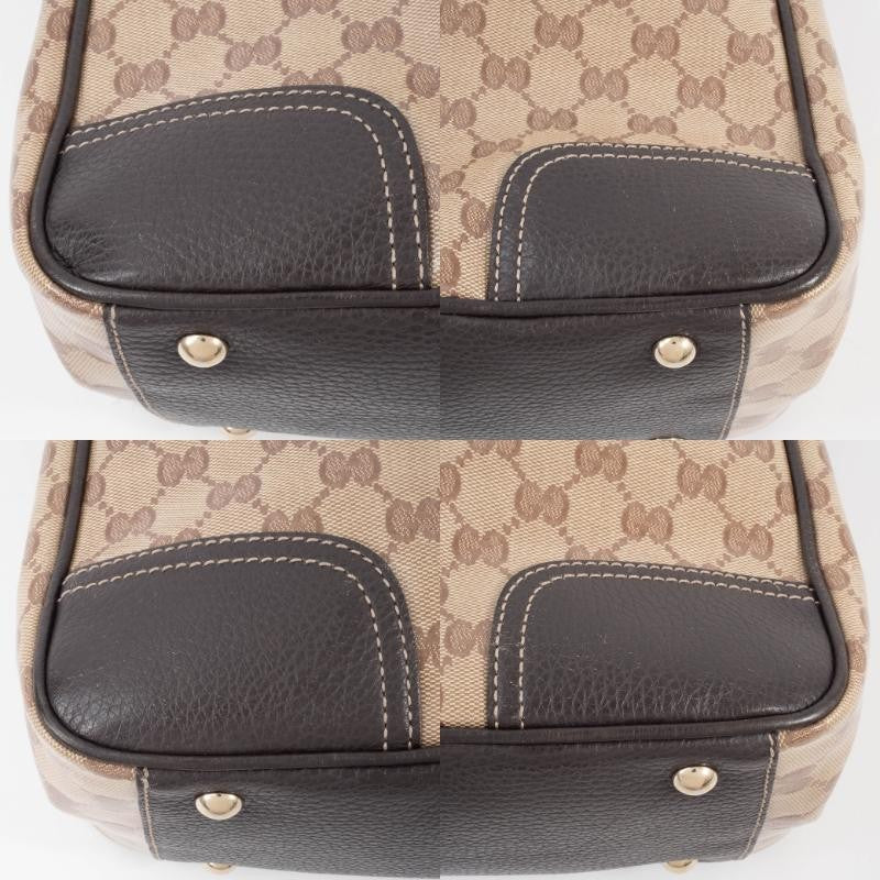 GUCCI GG Crystal Shoulder Tote Bag Sherry Line Web Beige Brown 293599 Preowned16