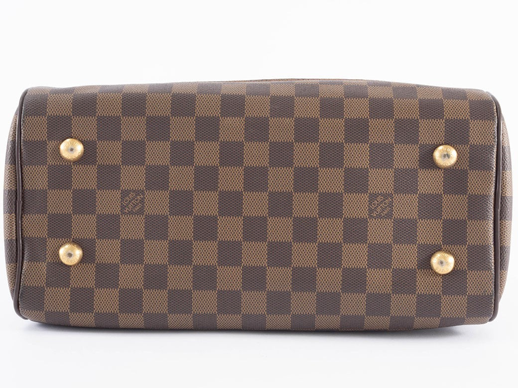 LOUIS VUITTON Duomo Damier Ebene Handbag Boston Bag Brown M60008 Preowned Auth7