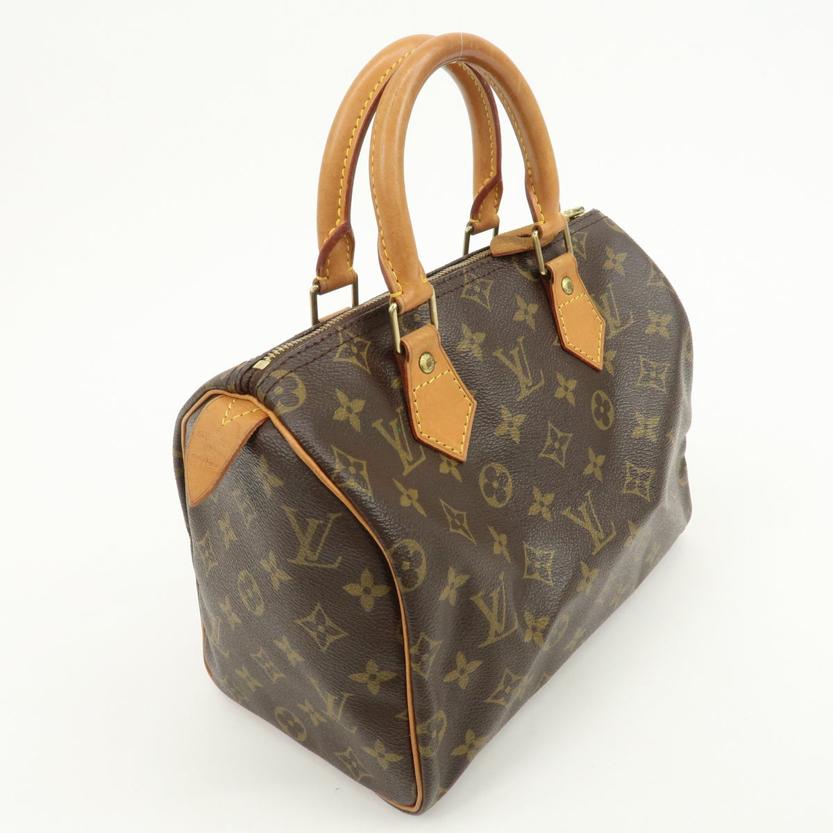 Louis Vuitton Monogram Speedy 25 Boston Bag Hand Bag Brown M41528 Auth Used F/S3