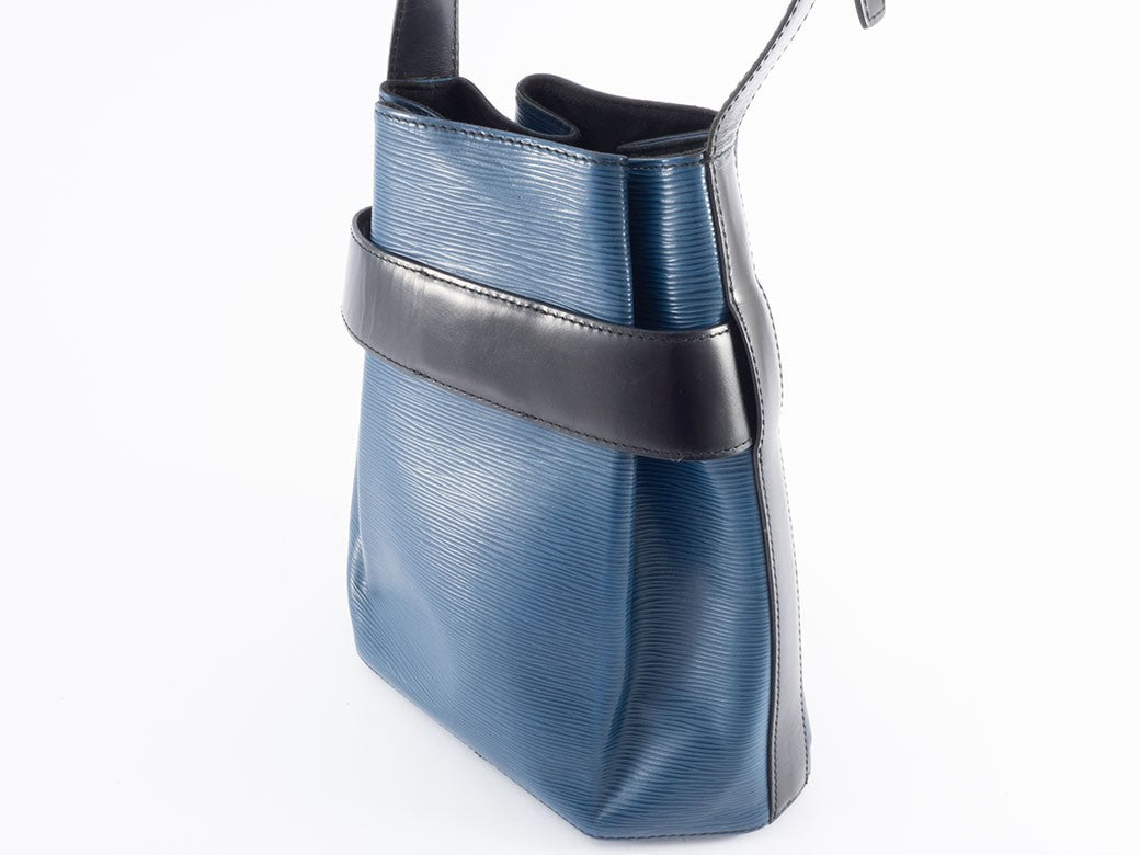 Louis Vuitton Sac D'epaule Epi Leather Shoulder Bag Blue Bicolor Preowned Auth12