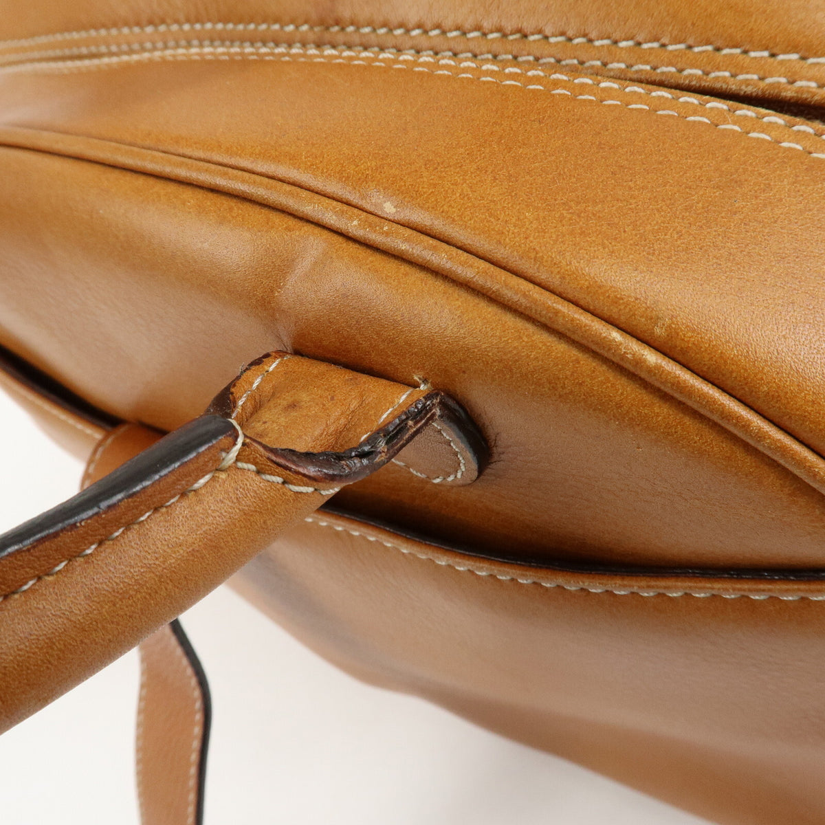 Christian Dior Double Saddle Bag Leather Tote Bag Handbag Preowned Auth8
