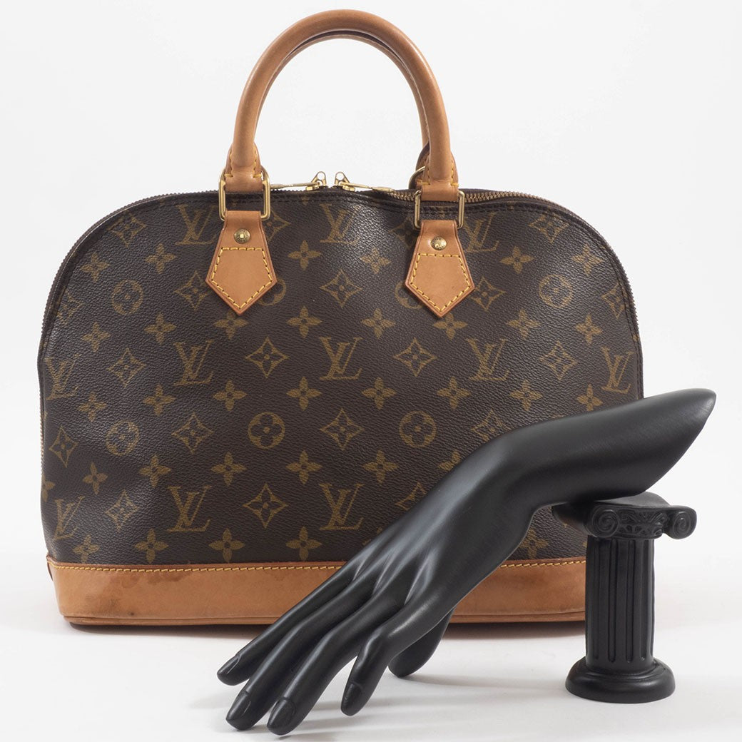 LOUIS VUITTON Alma PM Monogram Womens Handbag M51130 Brown Leather Preowned9