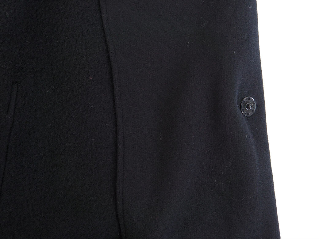 Auth Y's Yohji Yamamoto Black Cotton Blend Coat Women's Size 4 YRT0306020210