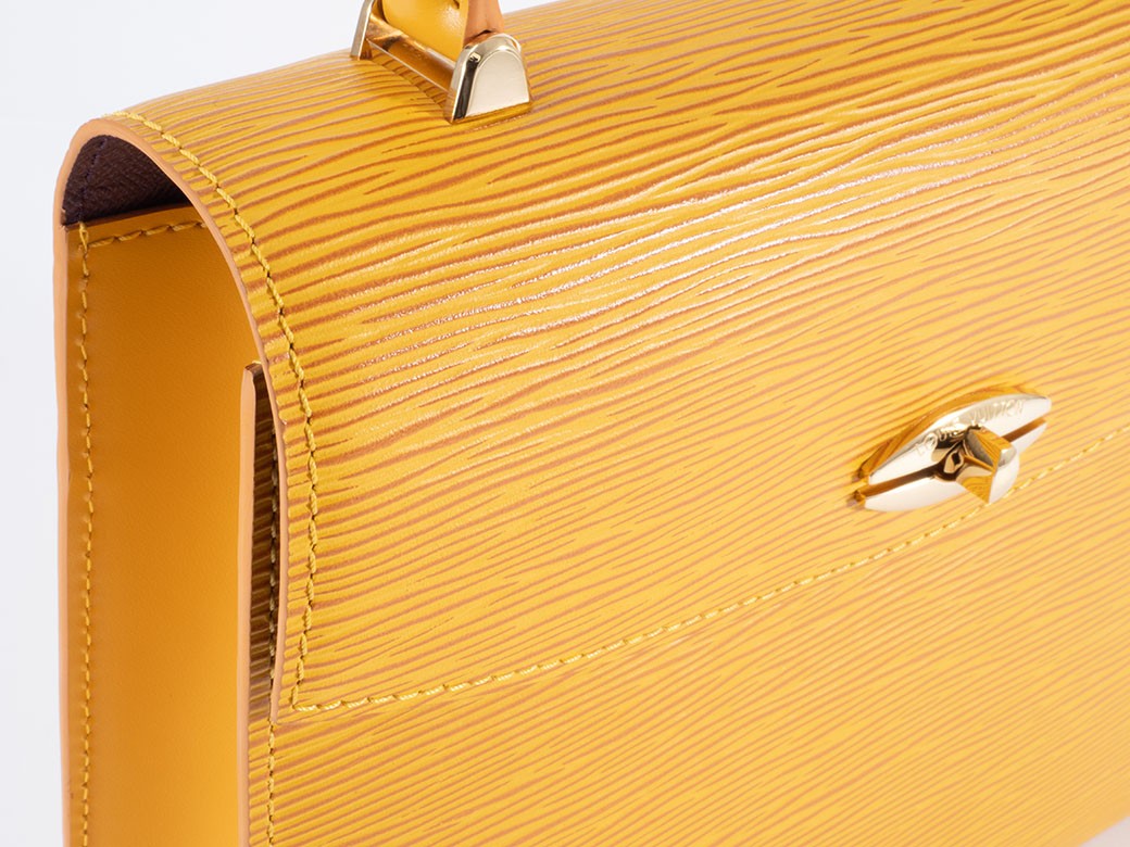 Auth LOUIS VUITTON Handbag Marselb Epi Tassili Yellow M52379 Reuse Used11