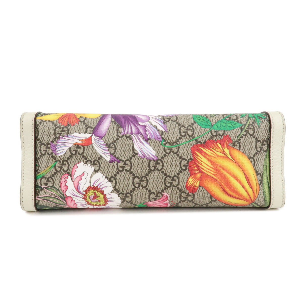 GUCCI GG Flora GG Supreme Leather Chain Shoulder Bag 498156 Preowned Auth2