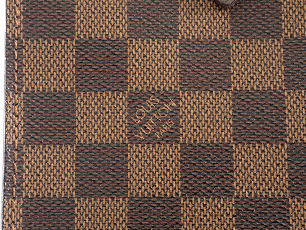 LOUIS VUITTON Triana N51155 Damier Ebene Canvas Brown Handbag Tote bag Preowned20