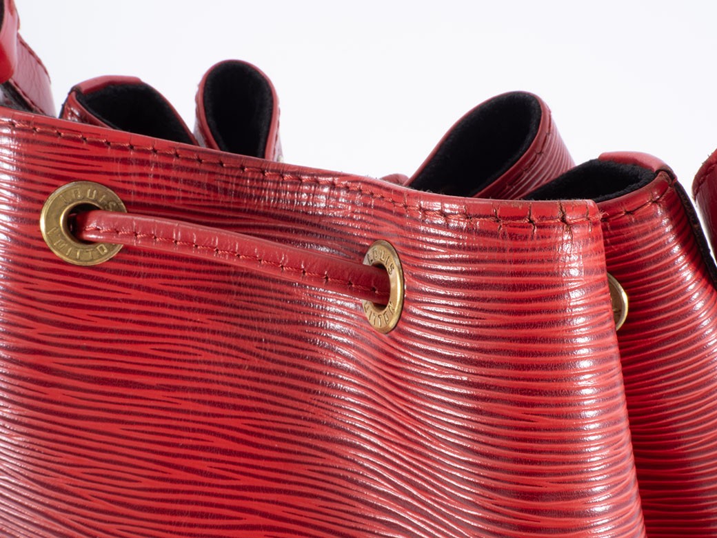 LOUIS VUITTON Noe Epi Leather Shoulder Bucket Drawstring Red M44007 Preowned13
