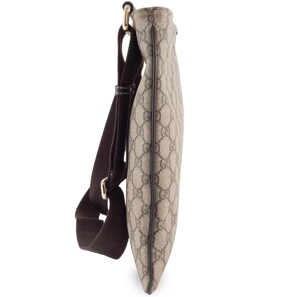 GUCCI GG Supreme Crossbody Shoulder Bag Beige Messenger Bag Preowned Auth3