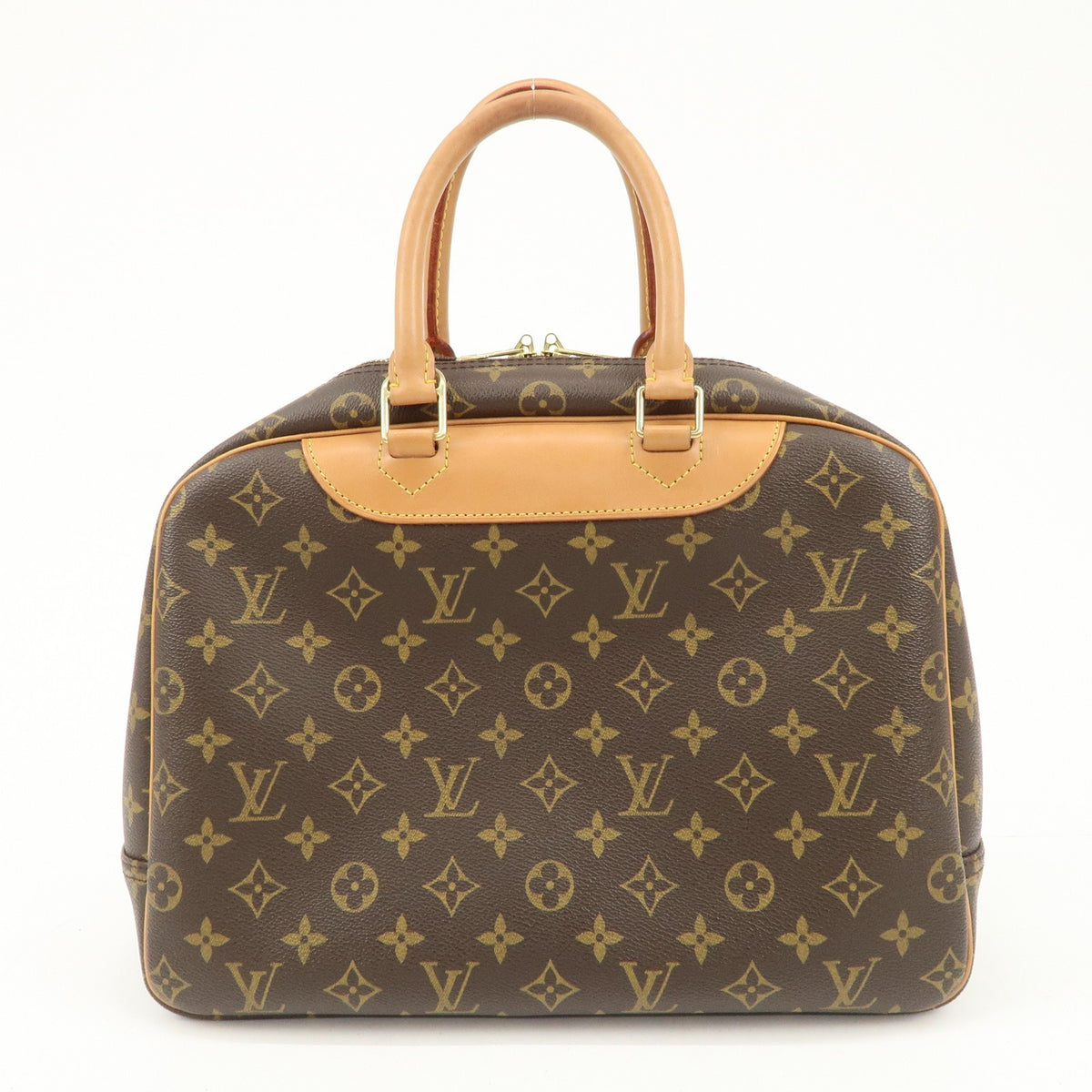 Louis Vuitton Handbag Monogram Deauville Brown M47270 Authentic Used F/S1