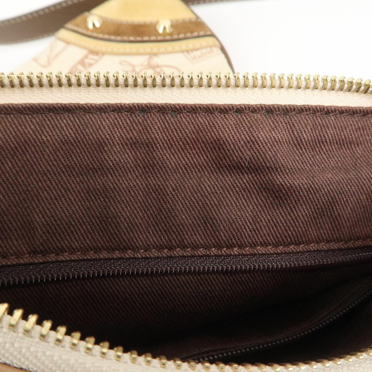 LOEWE Anagram Canvas Suede Leather Shoulder Bag 160th Anniversary Auth Used F/S22