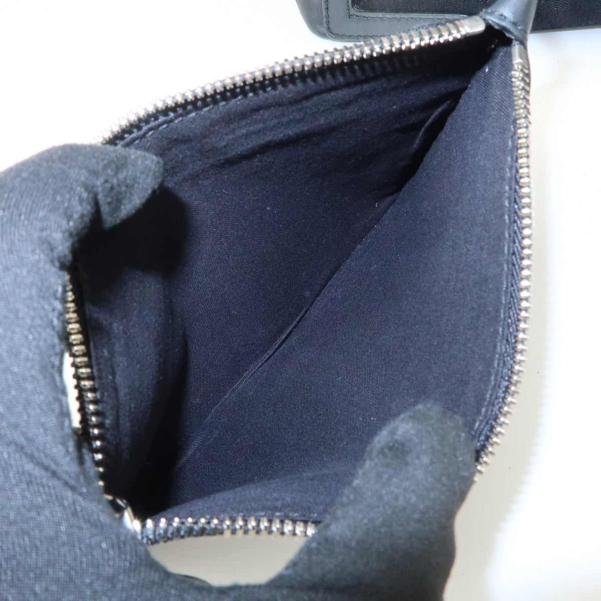 BALENCIAGA Leather Navy Cabas S Tote Bag Hand Bag Black 339933 Auth Used F/S18