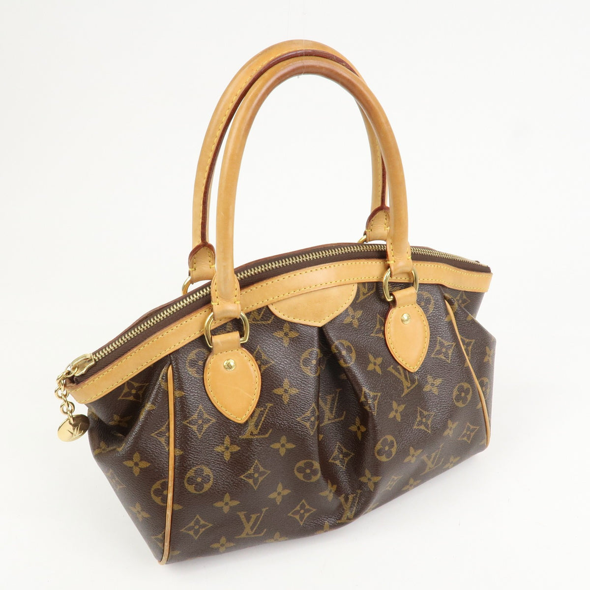 Louis Vuitton Monogram Tivoli PM Hand Bag Shoulder Bag Brown M40143 Used F/S3