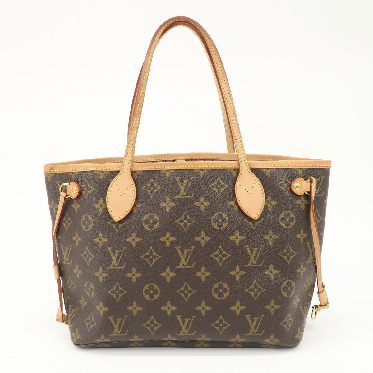 Louis Vuitton Monogram Neverfull PM Tote Bag Brown Leather M40155 Preowned Auth1