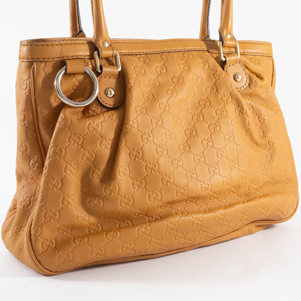 GUCCI Guccissima Sukey Leather Womens Shoulder Tote Bag Brown 296835 Preowned6