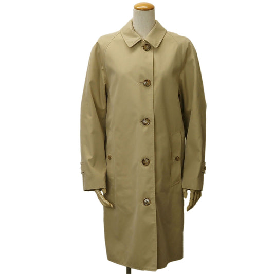 Auth Burberry Coat Spring Coat Beige Cotton IT36 Stand Collar Coat Trench Coat0
