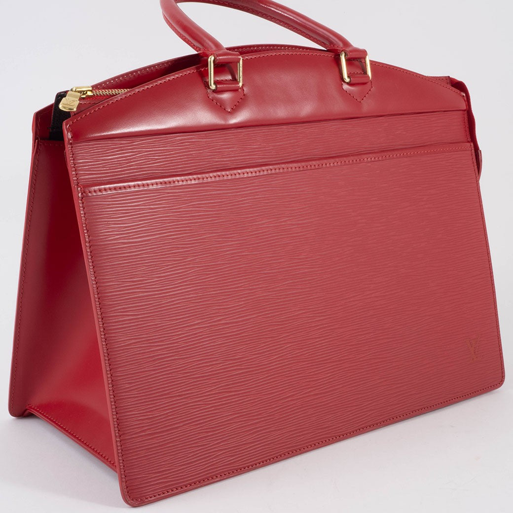 LOUIS VUITTON Riviera Womens Handbag Tote Bag Red Epi Leather Preowned Auth6