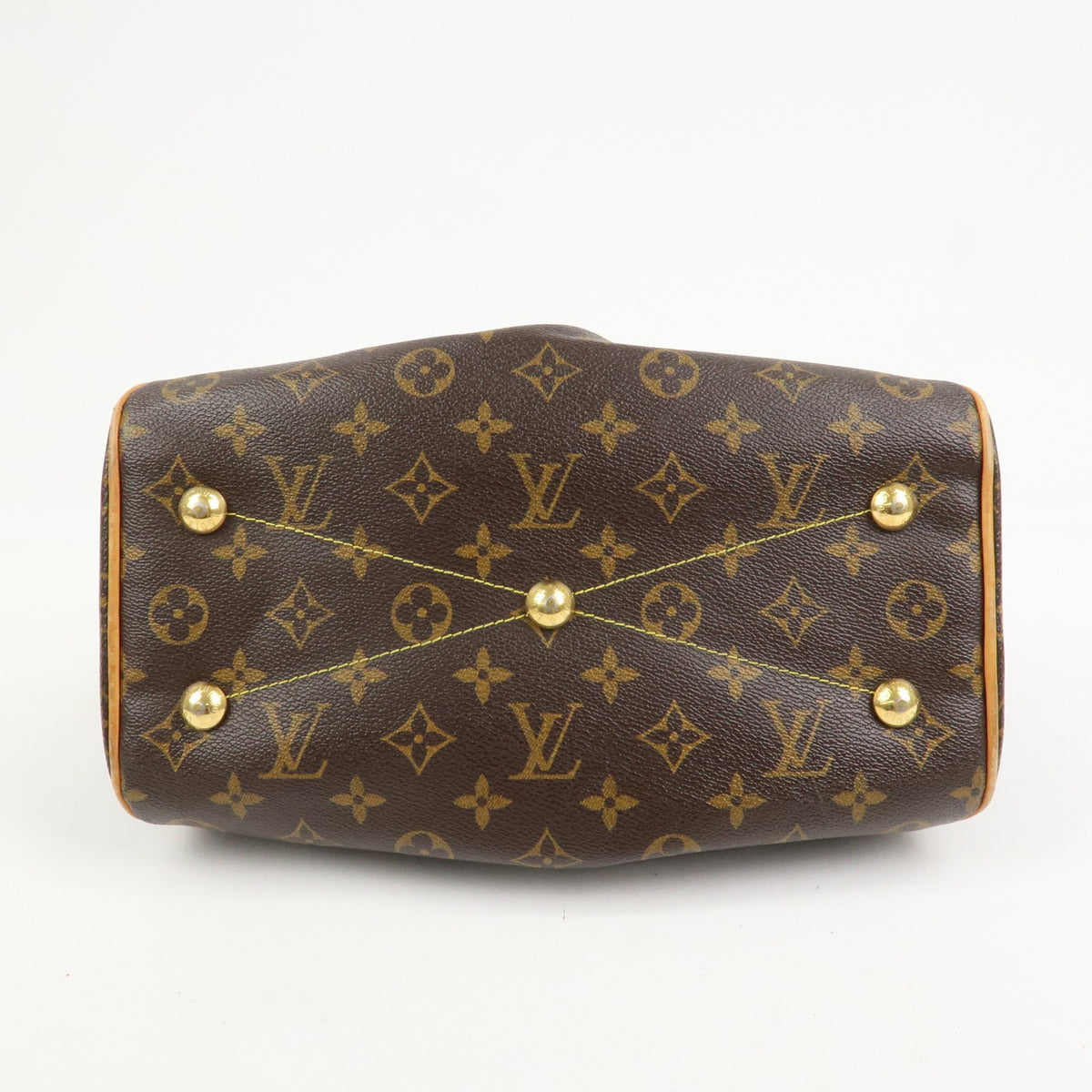 Louis Vuitton Monogram Tivoli PM Hand Bag Shoulder Bag Brown M40143 Used F/S4