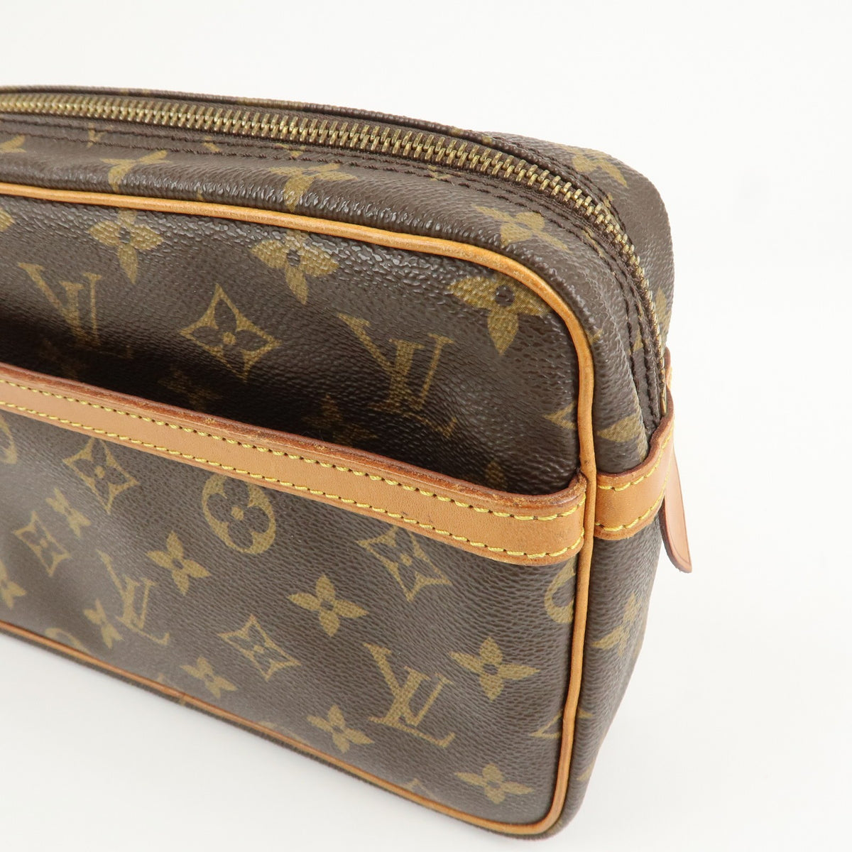Louis Vuitton Monogram Compiegne 28 Pouch Clutch Bag Brown M51845 Auth Used F/S10