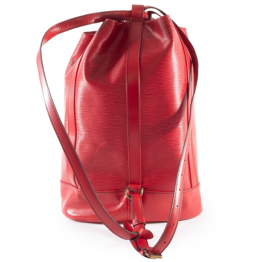Louis Vuitton Epi Leather Randonnee GM Backpack Red M43087 Womens Preowned Auth1