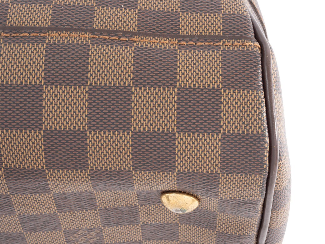 LOUIS VUITTON Duomo Damier Ebene Handbag Boston Bag Brown M60008 Preowned Auth8