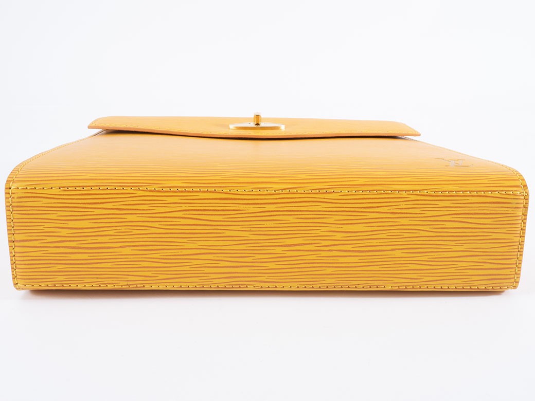 Auth LOUIS VUITTON Handbag Marselb Epi Tassili Yellow M52379 Reuse Used15