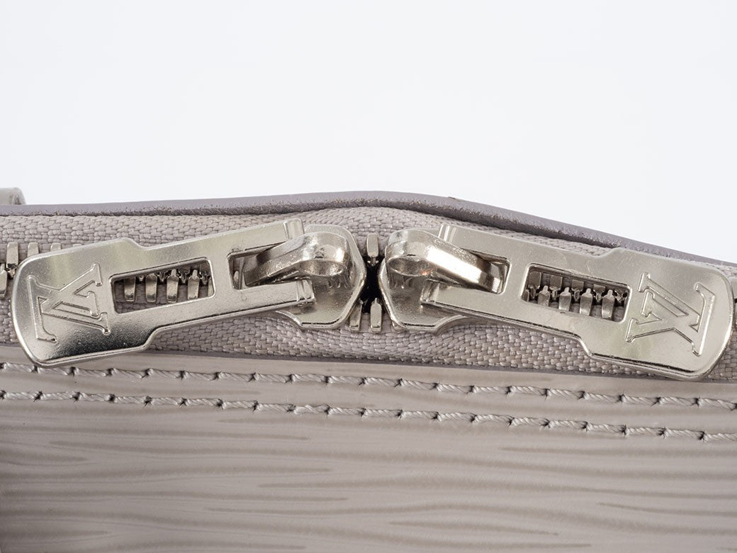 LOUIS VUITTON Alma PM Epi Leather Handbag Gres Gray OffWhite Preowned Auth13
