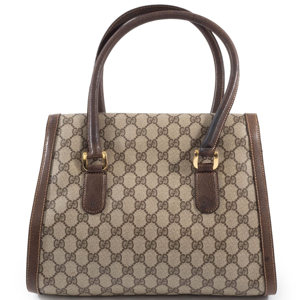 GUCCI Old Gucci Web Line Sherry Handbag Shoulder Interlocking Preowned Auth1