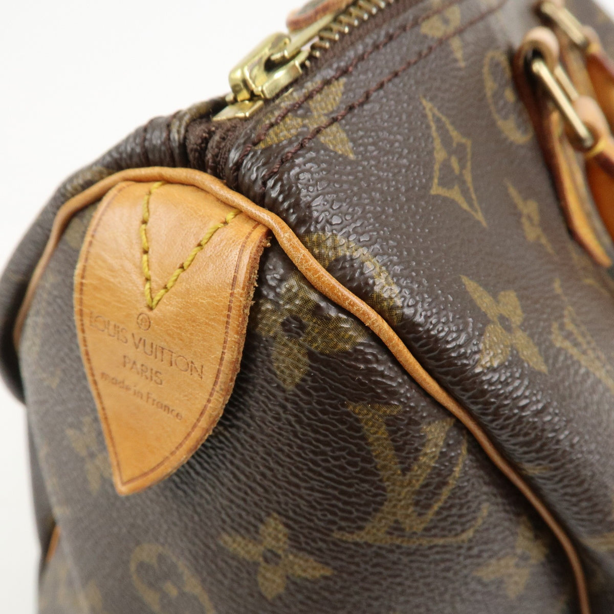 Louis Vuitton Monogram Speedy 30 Boston Bag Hand Bag Brown M41526 Auth Used F/S18