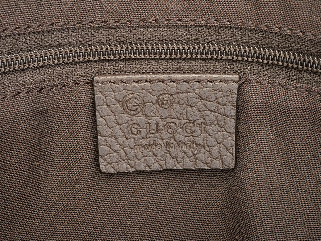 GUCCI GG Crystal Canvas Tote Bag Beige Leather A4 size 353706 Preowned Auth16