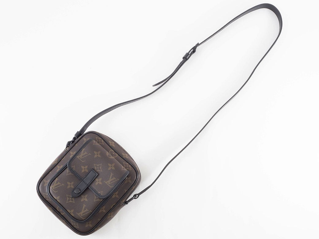 Louis Vuitton Christopher Wearable Wallet Shoulder Men's Monogram Brown Used20