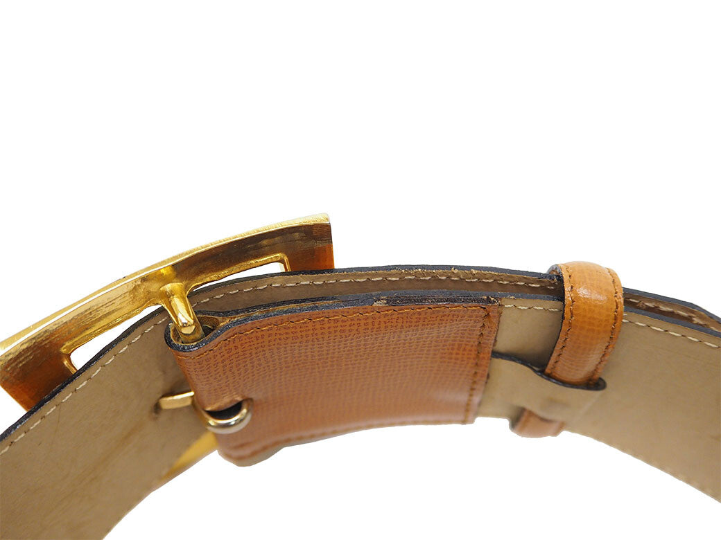 Dior Vintage Parisienne Belt Camel M Waist Mark Belt Ladies Reuse Used Preowned4