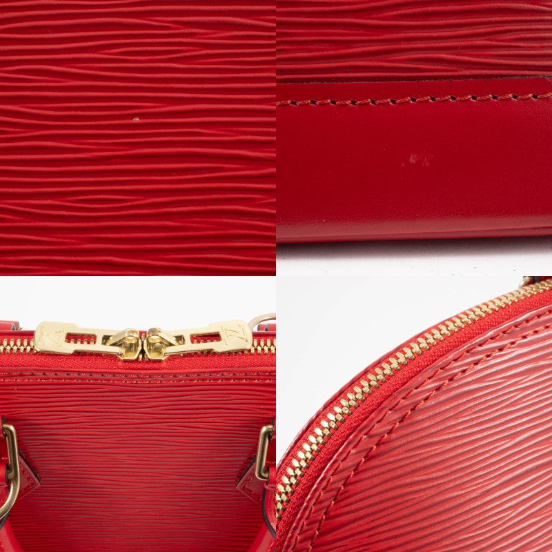 LOUIS VUITTON Alma PM Epi Leather Handbag Red Tote Bag Womens M52147 Preowned15