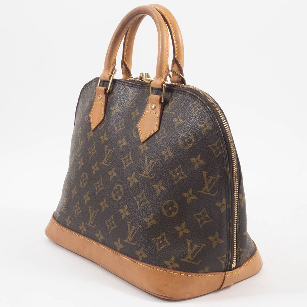 LOUIS VUITTON Alma PM Monogram Womens Handbag M51130 Brown Leather Preowned7