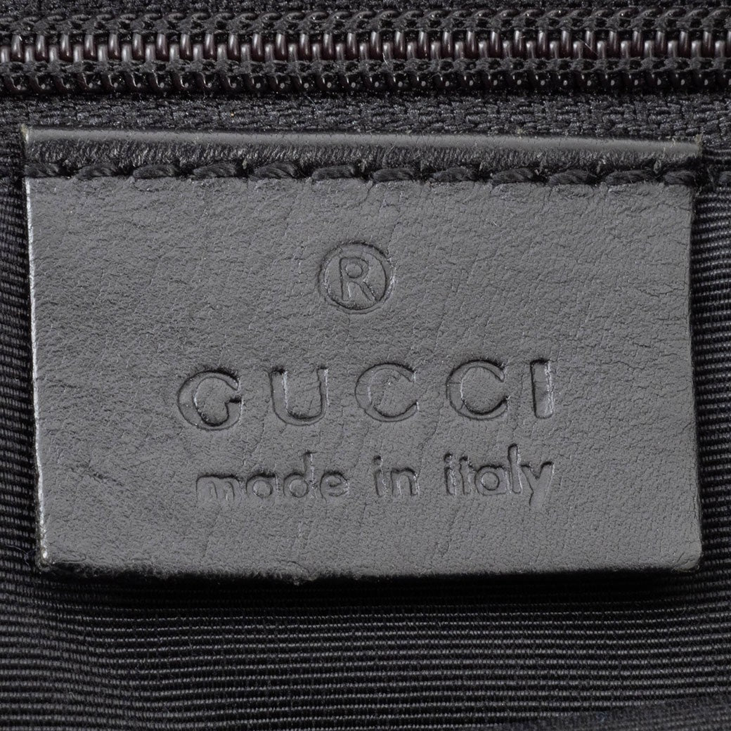 GUCCI GG Canvas Shoulder Tote Bag Underarm Gray Leather Handbag 31244 Preowned17