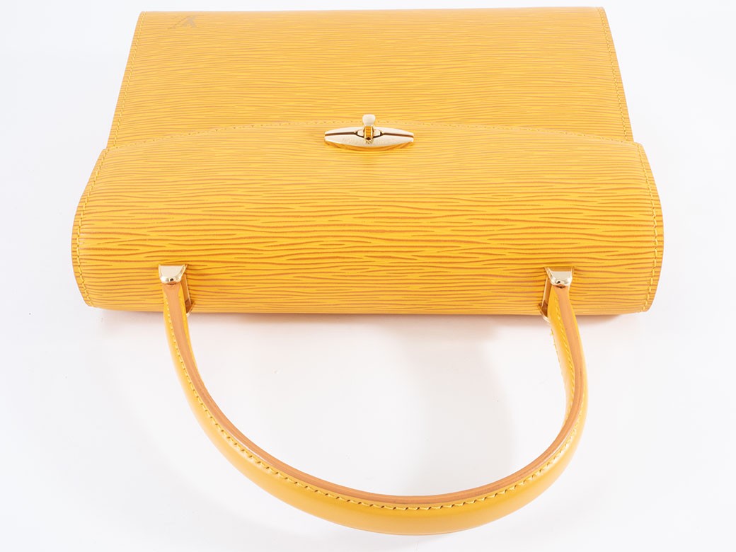 Auth LOUIS VUITTON Handbag Marselb Epi Tassili Yellow M52379 Reuse Used12